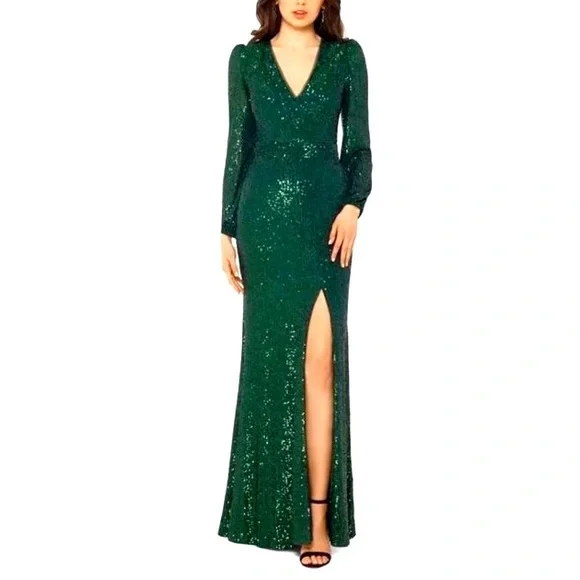 likely green dress Serpentine Neckline Show Choir Dress - Greens & Yellows main image 1